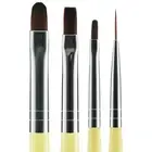 4pcs UV Gel Nail Art Brush Set Striping Nail Tips Builder Polygel Gel Sculpting