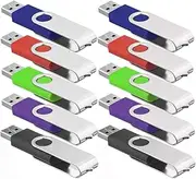 Wholesale - (5,10PCS) Flash Drive Memory Stick 16MB 64MB 128MB 1GB 32GB USB 2.0 Pen Metal Key Storage Data U Disk (10 Pack - 16GB)