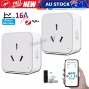 1-5x Tuya WiFi / Zigbee 16A Smart AU Socket Plug Voice Control for Alexa Google