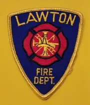 LAWTON FIRE DEPARTMENT BADGE PATCH VINTAGE (RARE FIND)
