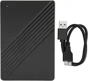 2.5 inch Portable Hard Drive, Ultra-Thin External Hard Drive, USB 3.0, 5Gbps high Transmission Portable Hard Drive, Suitable for Win7, Win8, Win10, Black 2TB
