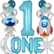16 Pcs Space Themed Party Decorations Space Balloon Rocket Astronauts Moon Ballo