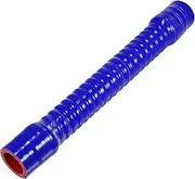 X AUTOHAUX 1 Pcs 28mm 1.10" ID 300mm 11.81" Length 0° Blue Red Car Threaded Silicone Hose Coolant Hose Universal