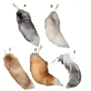 Plush-Foxes Tail Keychain Furry Animal Tail Keyring Keychain 40cm Animal Tail