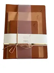 PAPYRUS “Express Beautifully” Brown Notebook Gift Set Pack Of 3. Lined Pages