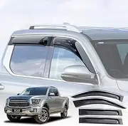 X-CAR Weathershields for GWM Cannon Alpha 2024-2025 Car Weather Shields Wind Deflectors Window Sun Visor 4 Pcs Extreme Dark