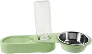 BESPORTBLE Cat Bowl Feeder Automatic Water Food Dispenser Stainless Steel Gravity Feed Pet Feeder for Cats