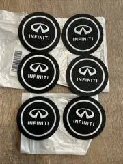 6 Pc Car Cup Holder Coasters Nonslip Silicone Waterproof Pad Black White