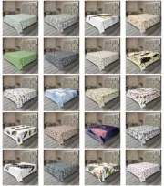 Ambesonne Bird Print Flat Sheet Top Sheet Decorative Bedding 6 Sizes