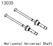 1/10 4Wd Rock Crawler 1001 Land Cruiser Part 13035 Horozontal Shaft