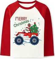 [Tkria] Kids Christmas Shirt Boys Girls Ugly Xams T-Shirts Raglan Sleeve Dabbing Santa Claus Tops Toddler Holiday Tees 2-10 Years