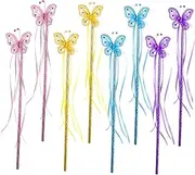 Alasum 8Pcs Butterfly Fairy for Portable Sticks and Safe Lightweight Design for Dress Up Parties and Creative Play