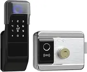 IP 65 Waterproof Bluetooth TTlock Fingerprint Door Lock APP Open Smart Electric Lock for Home WiFi Connection by Gateway + Key(Double Fingerprint) Learned extensively Aqiong