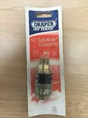 Draper Air Tools 41886 3/8" BSP Male Air Line Safeflow Coupling