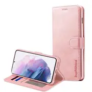 For Samsung Galaxy S21+ /S21 Plus 5G Case SupRShield Wallet Card Leather Flip Magnetic Stand Phone Cover (Rose Gold)