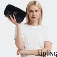 在飛比找momo購物網優惠-【KIPLING官方旗艦館】（網路獨家款）黑色毛絨單主袋手拿