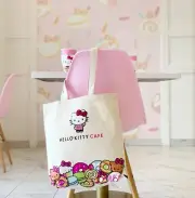 Hello Kitty Cafe Tote Bag Sanrio HK Chef Canvas Bag