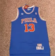 Wilt Chamberlain XL Blue #13 Philadelphia Warriors NBA Jersey Brand New