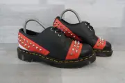 Dr Martens Stud Hero Backhand Oxford Women’s Shoes UK 4 Black Red 1461