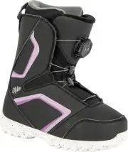 Nitro Droid BOA Kid's Snowboard Boots, Black/Two Tone Purple/White, 13