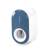 2Pcs 2021 Automatic Toothpaste Dispenser Wall-Mounted Rack Without Punching Squeezer Bathroom Toothbrush Holder