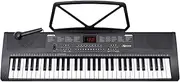 Karrera 61-Key Electronic LED Keyboard 75cm Portable Piano in Black with Microphone Input, Headphone Output, 255 Timbres & Rhythms