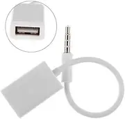 SHINEOFI Male Aux to USB Female Audio Converter Cable for Car Lightweight Design for Easy Portability Automatic Playback of USB Flash Drive Songs Sound