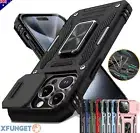 For iPhone 16 15 14 13 12 11 Pro Max SE/7 Plus Case Armor Shockproof Ring Cover