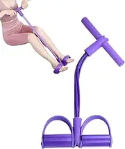 Exercise Bands - Stretch Rope Exercise Bands 4 Tube Pedal Ankle Puller,Sit up Yoga Stretching Training Equipment with Handles for Legs Arms Dorm Travel Gym Home