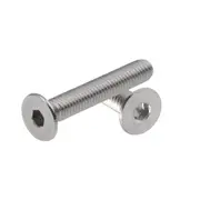 Hex Socket Flat Countersunk Head Bolts Screws, M8 x 50mm 304 Stainless Steel Metric Hexagon Coarse Threaded Machine Fully Thread Allen SUS