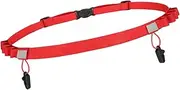 Race Number Belt, Outdoor Fitness Events, Jogging Bib Strap, Adjustable Holder Waist Belt for Running, Cycling, Marathons, Triathlons, Time Trials, 37x0.98 Inches, Blue, Red, Black