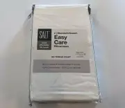 SALT Standard/Queen Easy Care Pillowcases 300 Thread Count in White. Set of 2