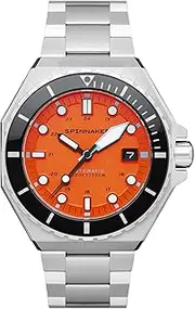 [Spinnaker] Spinnica SP-5081-BB Dumas Automatic Watch, Men's Silver, orange