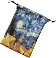 Tarot Card Pouch, Tarot Storage Bag – Dice Holder Storage 13 x 18 cm, Deck Protective Case for Oracle Decks, Fits Most Game Cards, D, Se référer au descriptif, Refer to description