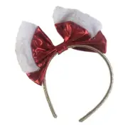 Pleated Bow Headbands Red Bows Hair Hoop Big Bow Hairband Party Hair Jewelry