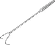 Stainless Steel Meat Hook with Handle Versatile BBQ Tool for Flipping Turning and Braising Meats and Vegetables for Grill Oven and Campfire Cooking
