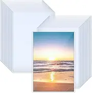 Vmiapxo 32 Pack Toploaders for Cards, 5X7 Photo Sleeves, Rigid Hard Plastic Card Sleeve-Waterproof Photo Holders, Postcard, Trading, Baseball Cards Collector and Protector (Clear Double Side Display)