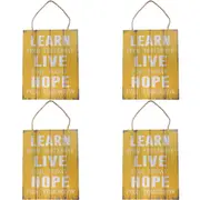 4x LVD Sign Hope Decorative Hanging Home/Lounge Decor Wall Art 25x19cm Rectangle