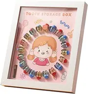 MOBUTOFU 1 Set Box Keepsake Tooth Box with Photo Frame Transparent Tooth Holder present for Childrens Growth Memories
