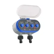 Two-Outlet Water Hose Tap Garden Timer Contollers Manual Mode Rain Delay Sensor