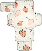 Reusable Changing Table mat with Tissue Pocket Travel Changing pad for Baby with Built-in Pillow