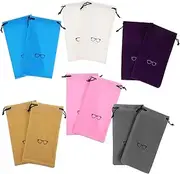 [WOFASHPURET] Sunglasses Case for Purse Pink Glasses Bag Soft Pouch Sunglass Organiser 12 Pcs Set Flannel Eyeglass Storage Bag Travel Accessory