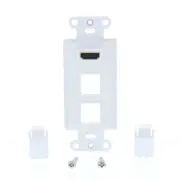 Pass and Seymour OnQ Legrand White Pre-Configured HDMI 2-Port Strap WP1011-WH