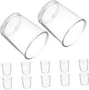Luxshiny 12pcs Small Glass Shot Glasses for Home Suitable for Beer Transparent Mini Glass Cups Easy to Clean Ergonomic Design Ideal for Parties Bars and Family Gatherings