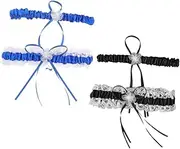 [JEWEDECO] Bridal Wedding Garters Lace Leg Garter Set Bow for Bride Anniversary Bridal Shower
