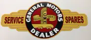 GENERAL MOTORS SERVICE STATION METAL MADE TUFF TIN SIGN BAR MAN CAVE HOT ROD