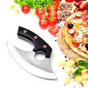 Pizza Cutter / Slicer Handmade Carbon Steel Blade, Multi- Function Meat Cutter