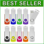 Magnetic-Proof USB 3.0 Flash Drive Pack - 10 Pieces, 32GB Each in Mixed Colors