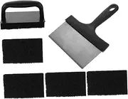Happyyami 1 Set Grilled Rack Brush Cleaning Tool Set Versatile Smoker Cleaning Tools with Practical Sponge Brushes for Grill Maintenance and Easy Residue Removal