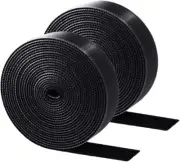 Reusable Fastening Cable Ties 2 Rolls Hook and Loop Cable Straps Adjustable